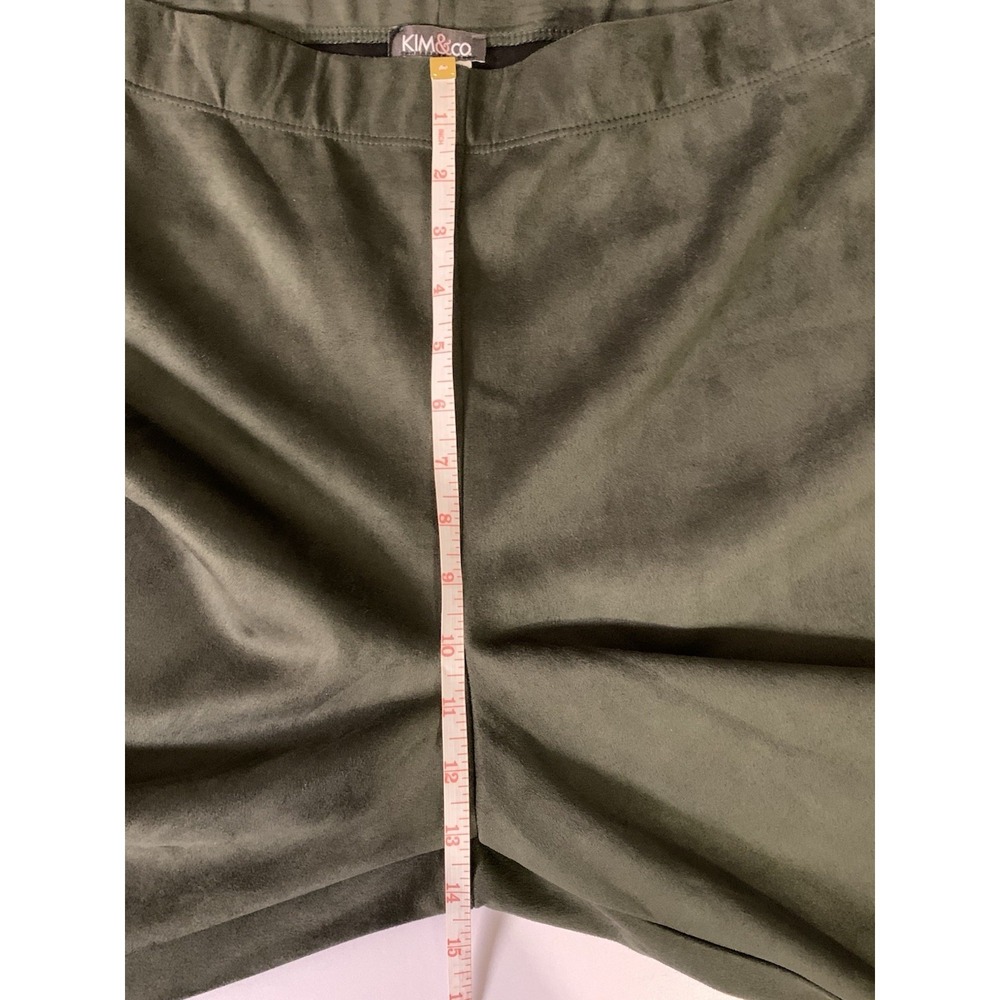 Kim & Co. Faux Suede Pants 3XL Thyme Hunter Forest Green Made In Canada - Picture 7 of 7